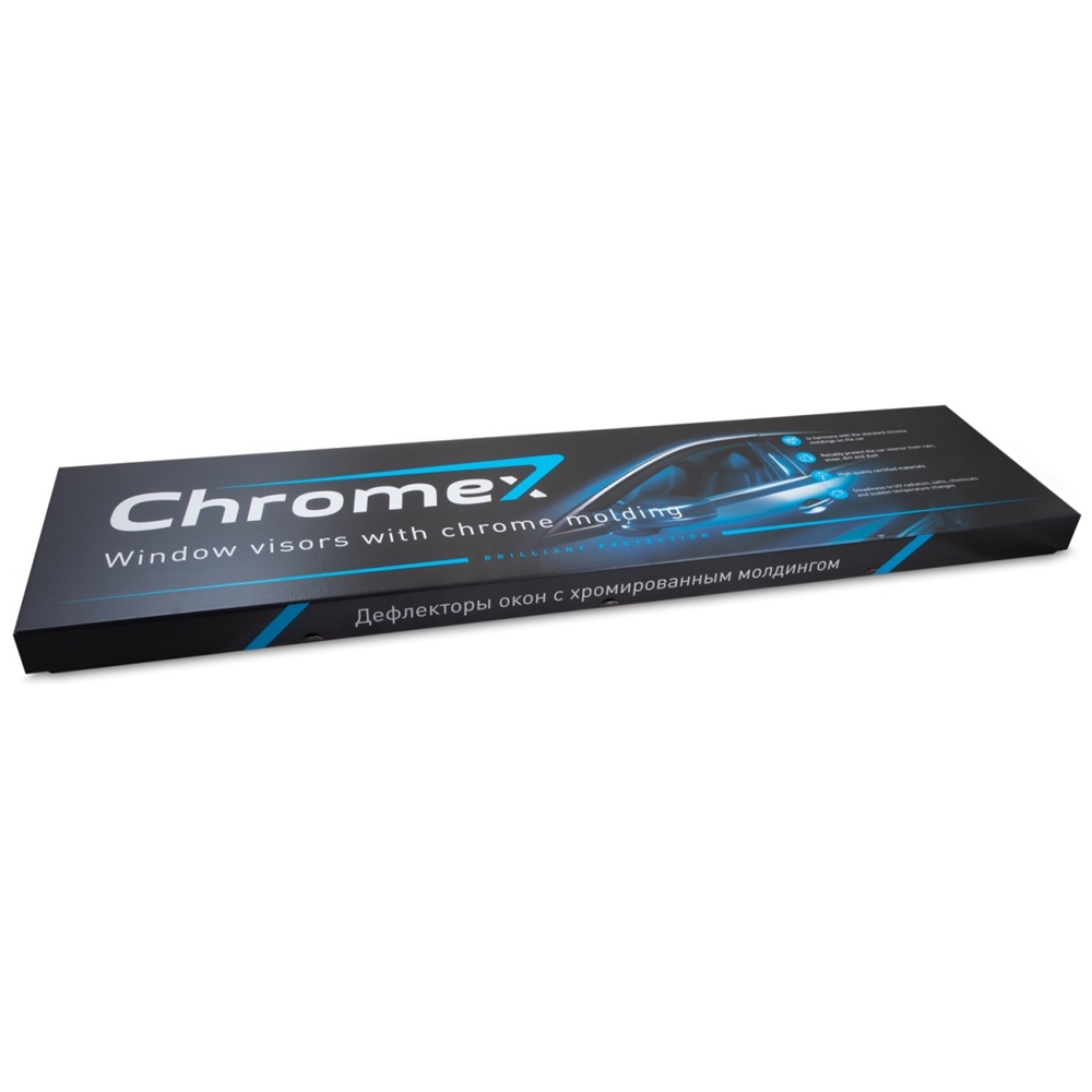 AUTOFAMILY CHROMEX63006 Дефлектор окон с хром. молдингом, 4 шт.