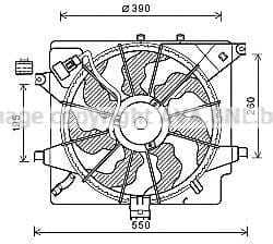 AVA hy7563 Вентилятор радиатора hyundai i30 / kia ceed 1.4d/1.6d 11 купить в Самаре