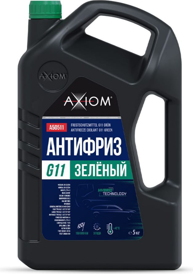 AXIOM a50511 Антифриз зелёный g11 axiom 5 кг