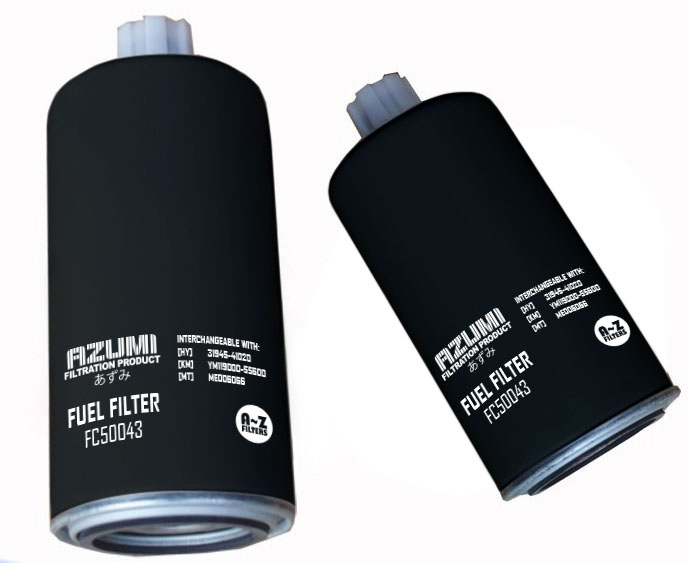 AZUMI FC50043 Фильтр топливный CASE 2388 CUMMINS 6CTAA8.3/ CUMMINS N14M CUMMINS 6CYL-14L/ DOOSAN DX 225 LC DAEWOO