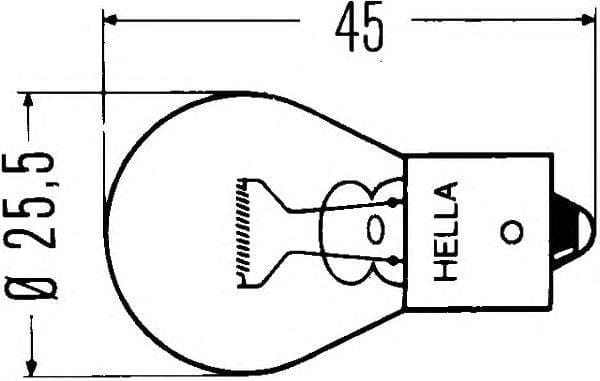 BEHR-HELLA 8GA006841241 Лампа HELLA галогеновая PY21W BAU15S 21W