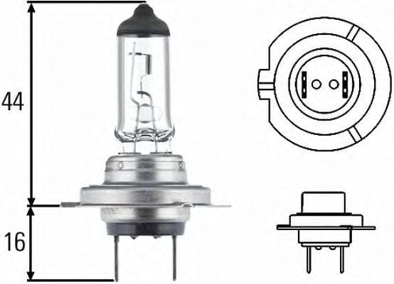 BEHR-HELLA 8GH007157241 Лампа HELLA галогеновая H7 PX26D 70W