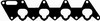 BGA MG9524 Прокладка впускного коллектора Mitsubishi - Colt/Lancer 1.3/1.6 (4G13/4G18) 03- ВПУСК