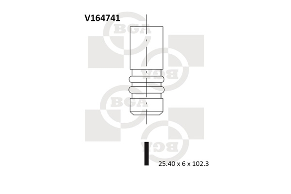 BGA V164741 Клапан двигателя выпускной MERCEDES A-CLASS, C-CLASS, CLK, CLS, E-CLASS, G-CLASS, GLK-CLASS, M-CLASS, S-CLASS, SPRINTER, VITO / MITSUBISHI COLT / SMART FORFOUR 1.5-3.0 04-16