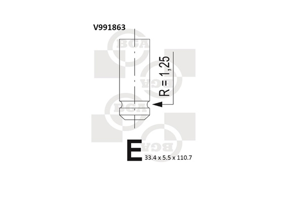 BGA V991863 Клапан впускной