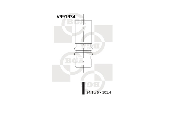 BGA V991934 Клапан выпускной FORD [SHDC, HWDA, HWDB, SHDA, SHDB]