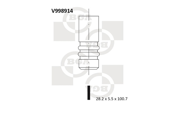 BGA V998914 Клапан двигателя впускной [28.2x5.5x100.7] CITROEN C2, C3, C4 / PEUGEOT 1007, 206, 207, 307 1.4 03-13