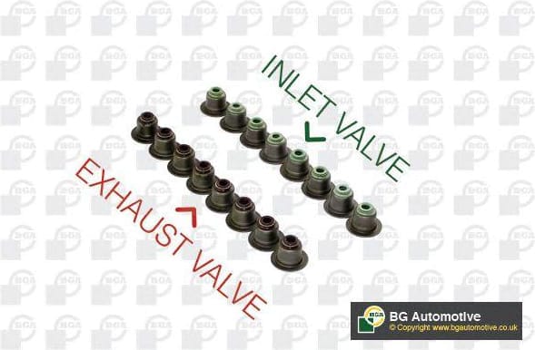 BGA VK3359 Комплект маслосъемных колпачков RENAULT DUSTER, LAGUNA, MEGANE, SANDERO, TWINGO / OPEL VIVARO A 1.4/2.0 97-18