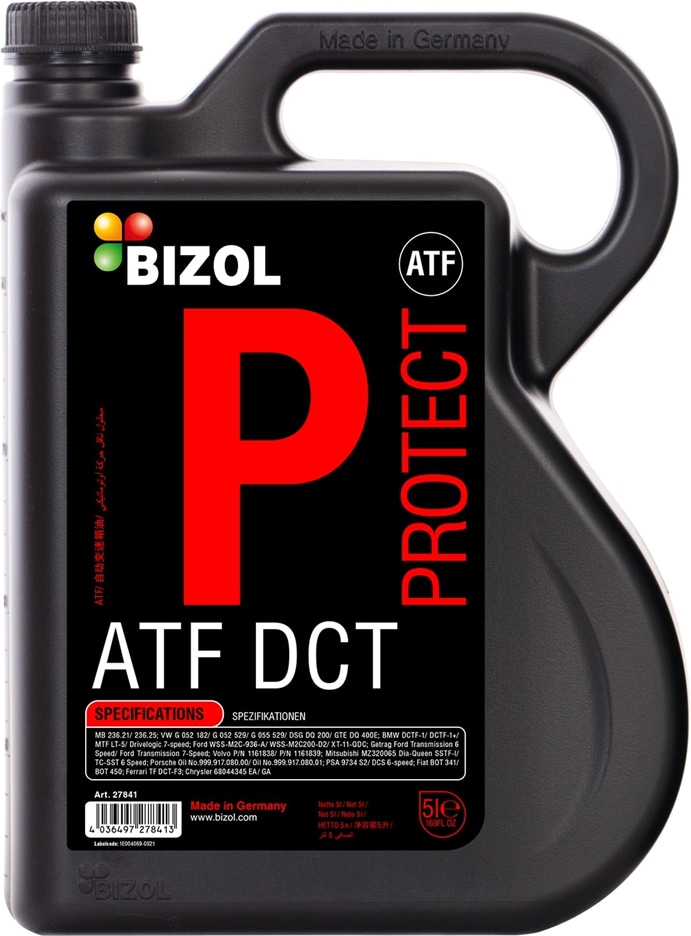 BIZOL 27841 Масло трансмиссионное bizol 5л atf protect atf dct (двойное сцепление) купить в Самаре