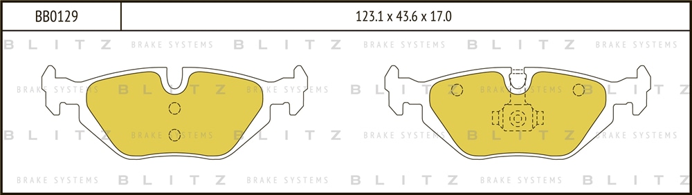 BLITZ BB0129 Колодки тормозные дисковые задние