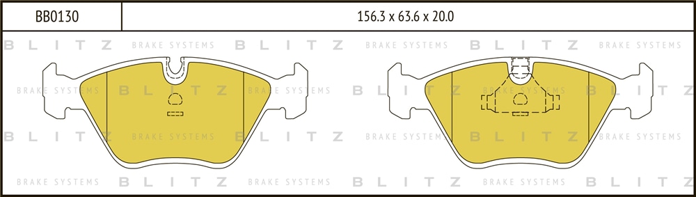 BLITZ BB0130 Колодки тормозные дисковые передние