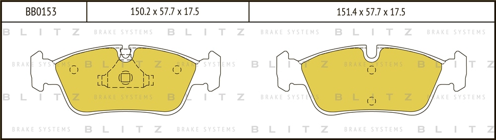 BLITZ BB0153 Колодки тормозные дисковые передние