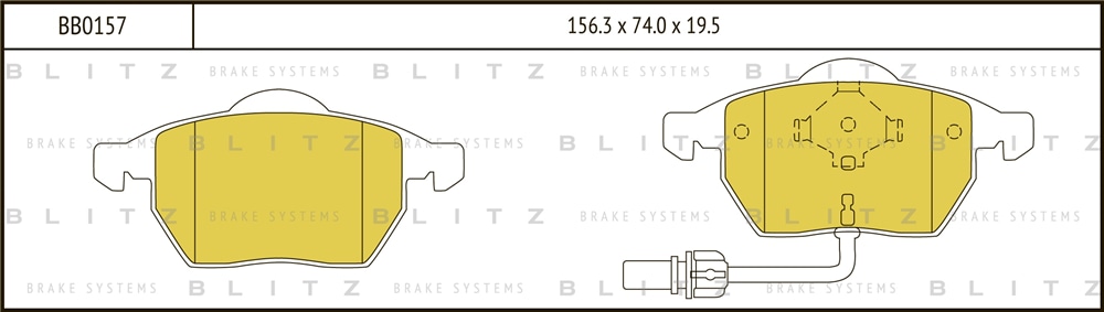 BLITZ BB0157 Колодки тормозные дисковые передние купить в Самаре