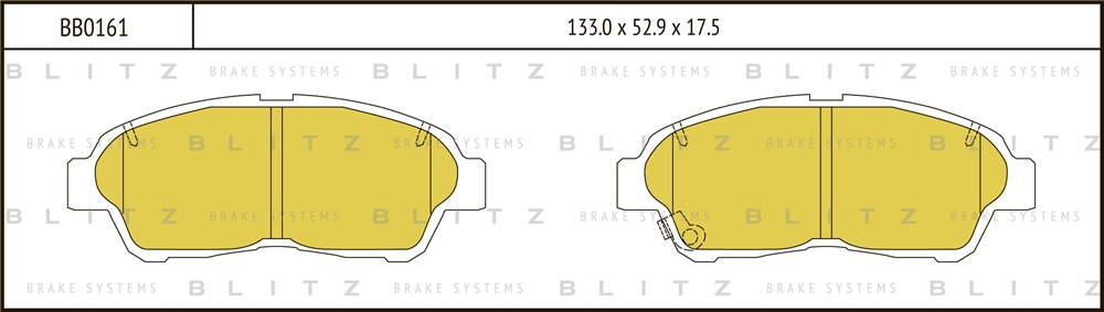 BLITZ BB0161 Колодки тормозные дисковые передние