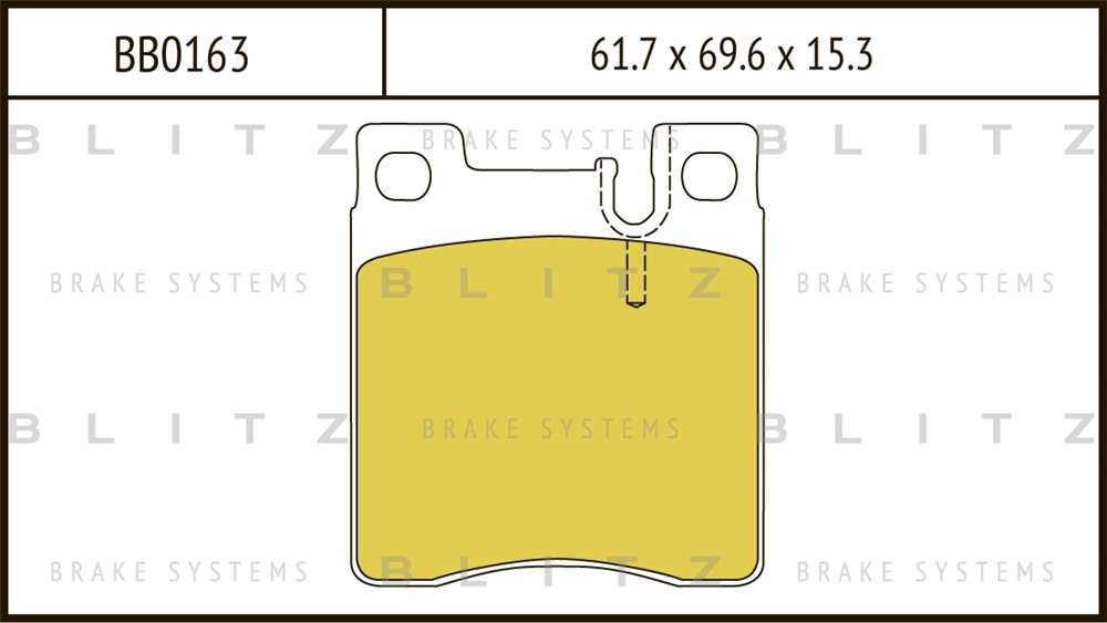 BLITZ BB0163 Колодки тормозные дисковые задние
