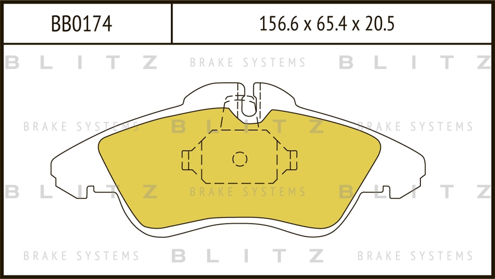 BLITZ BB0174 Колодки тормозные дисковые передние