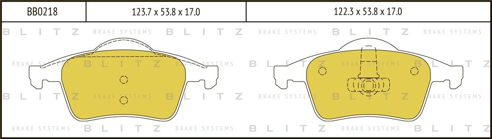 BLITZ BB0218 Колодки тормозные дисковые задние