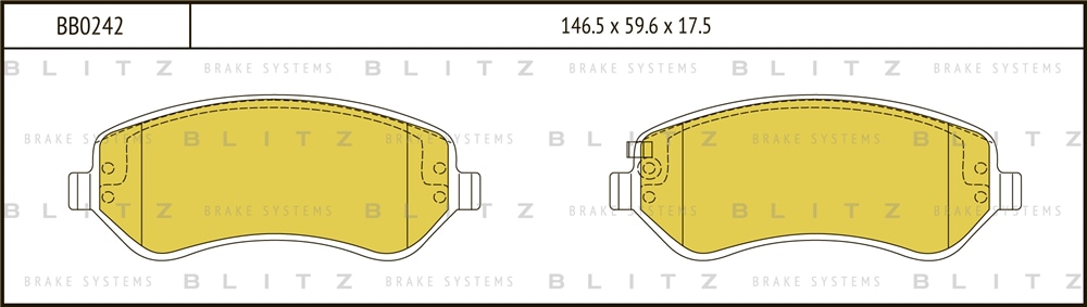 BLITZ BB0242 Колодки тормозные дисковые передние купить в Самаре