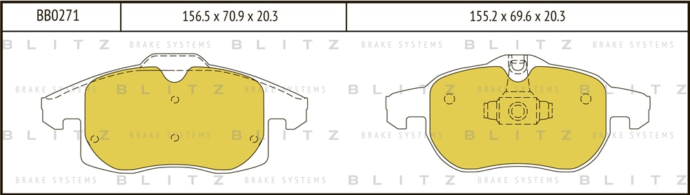 BLITZ BB0271 Колодки тормозные дисковые передние