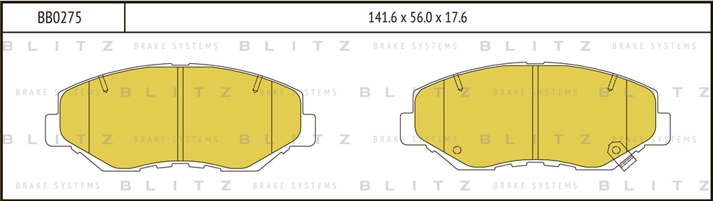 BLITZ BB0275 Колодки тормозные дисковые honda cr v ii 02 >