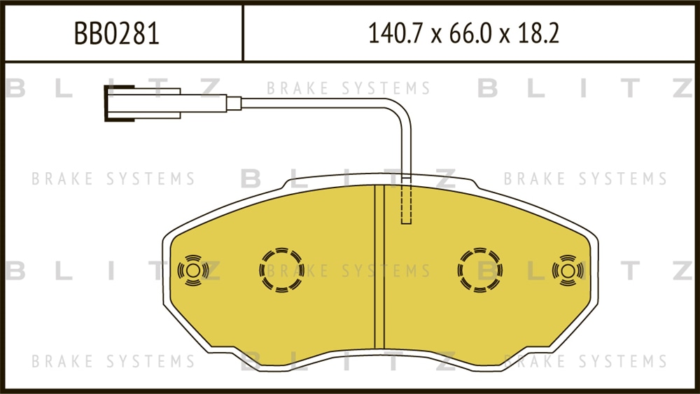 BLITZ BB0281 Колодки тормозные дисковые передние