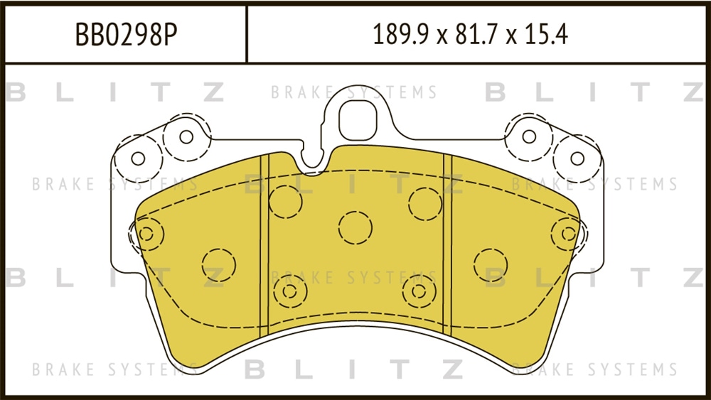 BLITZ BB0298P Колодки тормозные дисковые передние