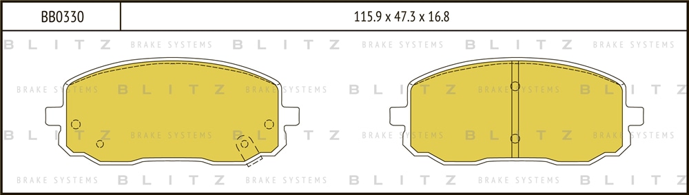 BLITZ BB0330 Колодки тормозные дисковые передние