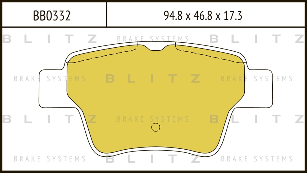 BLITZ BB0332 Колодки тормозные дисковые задние