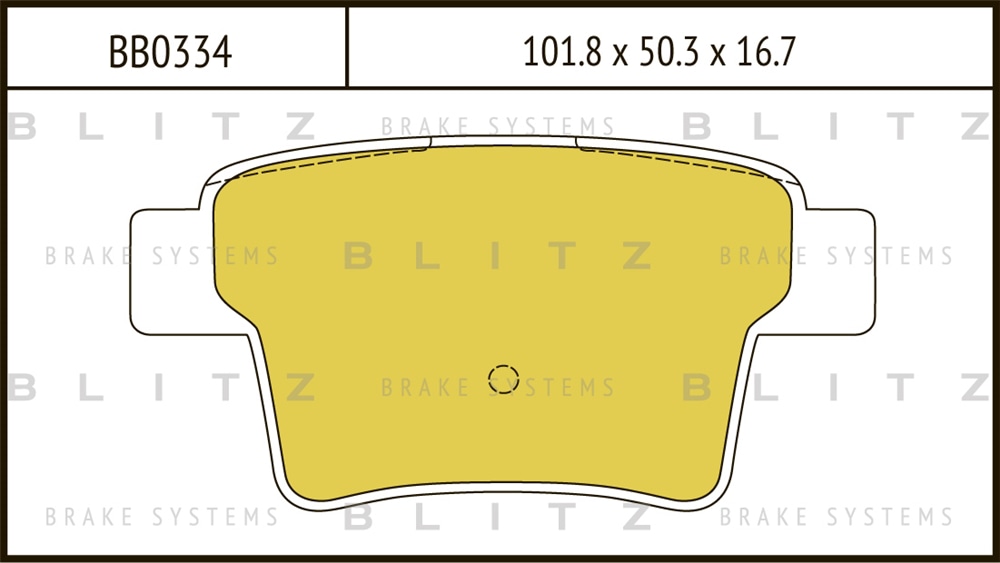BLITZ BB0334 Колодки тормозные дисковые задние