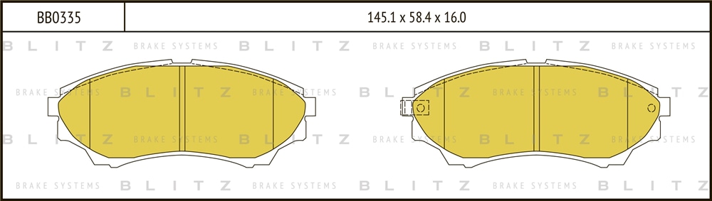 BLITZ BB0335 Колодки тормозные дисковые передние