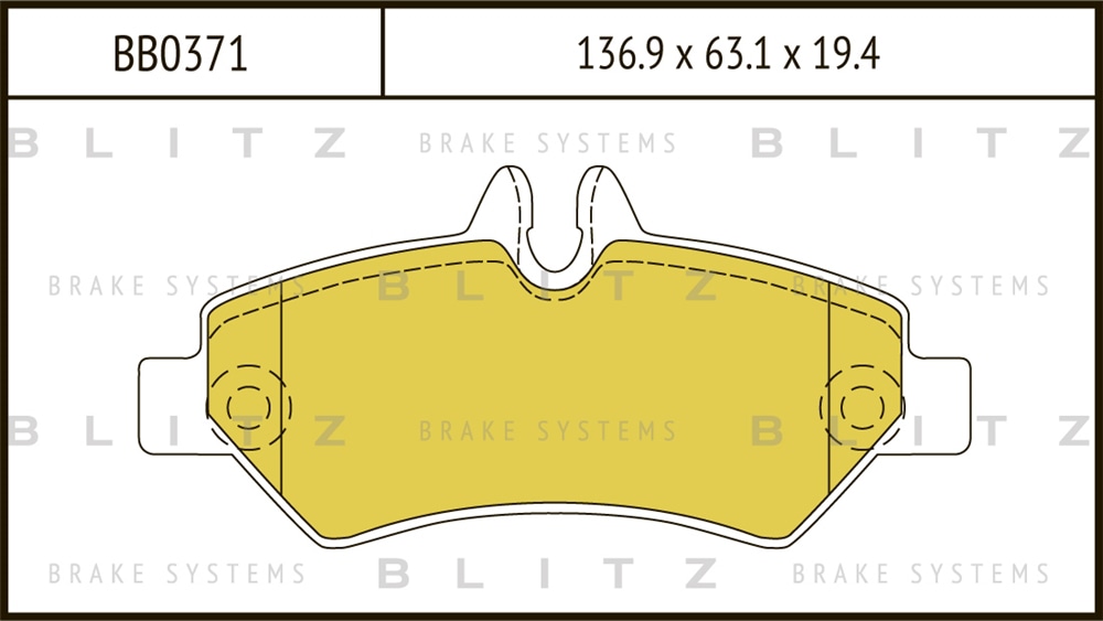 BLITZ BB0371 Колодки тормозные дисковые задние