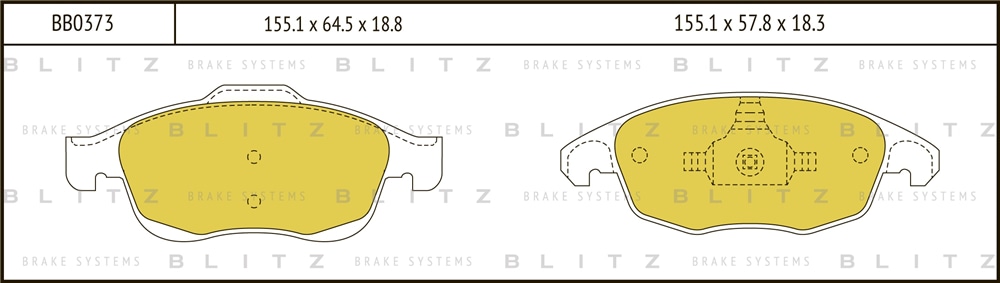 BLITZ BB0373 Колодки тормозные дисковые передние