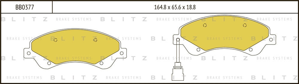 BLITZ BB0377 Колодки тормозные дисковые передние