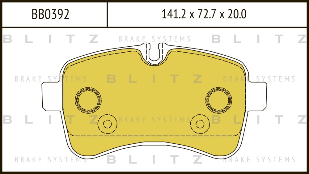 BLITZ BB0392 Колодки тормозные дисковые задние