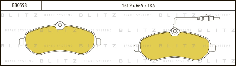BLITZ BB0398 Колодки тормозные дисковые передние