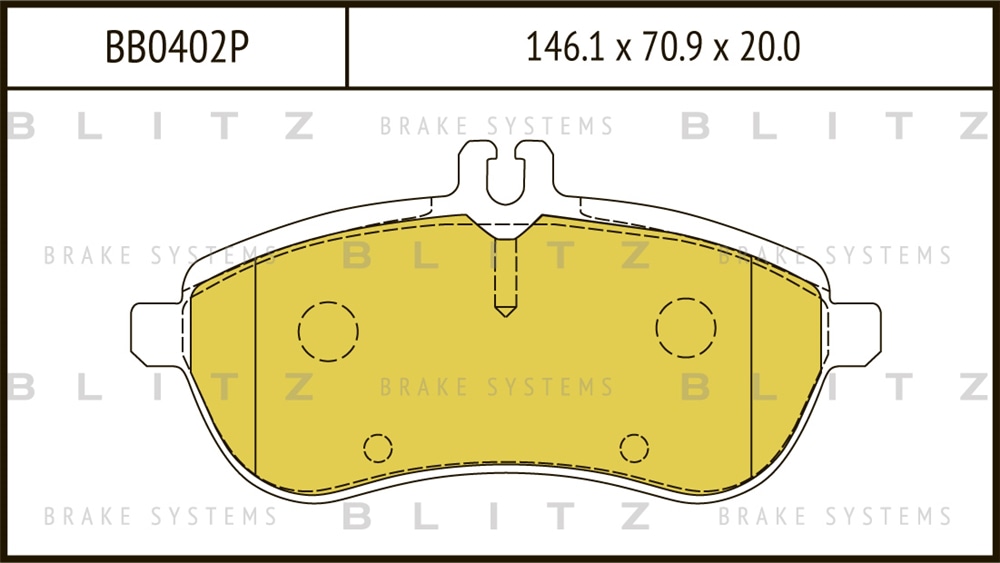 BLITZ BB0402P Колодки тормозные дисковые передние