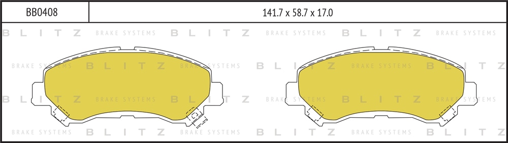 BLITZ BB0408 Колодки тормозные дисковые передние