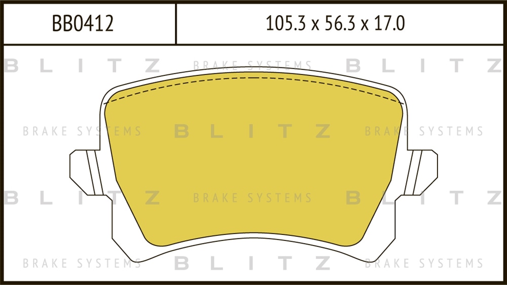 BLITZ BB0412 Колодки тормозные дисковые | перед |