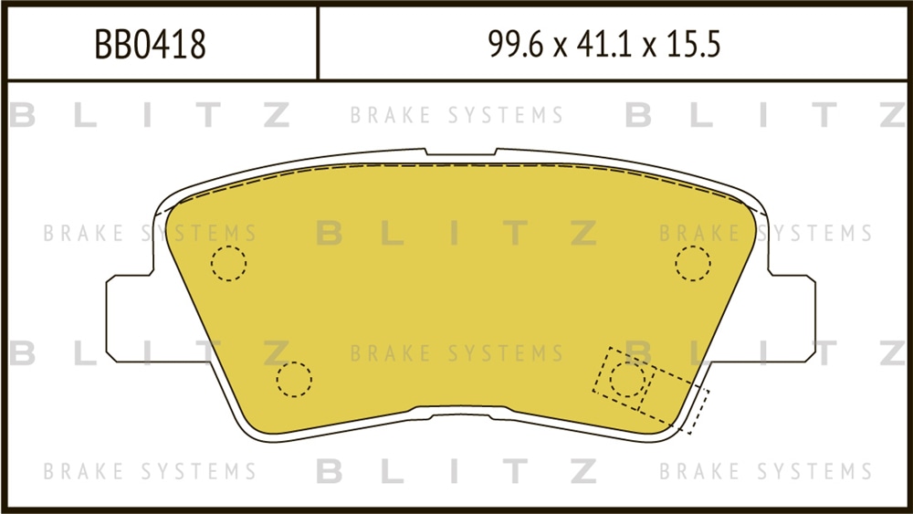 BLITZ BB0418 Колодки тормозные дисковые задние