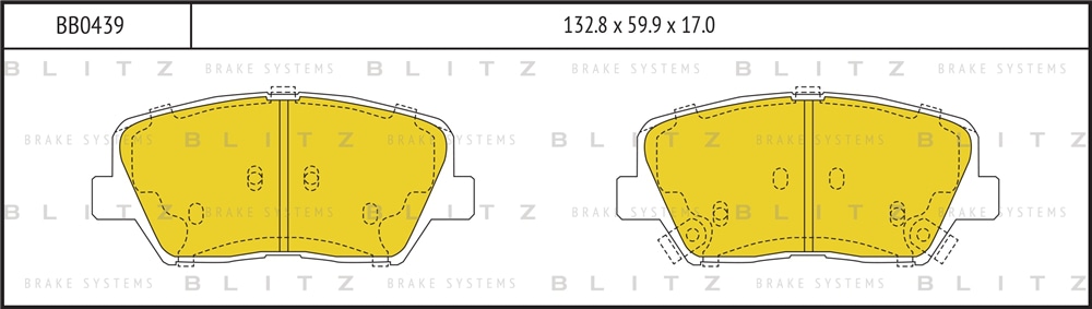 BLITZ BB0439 Колодки тормозные дисковые передние