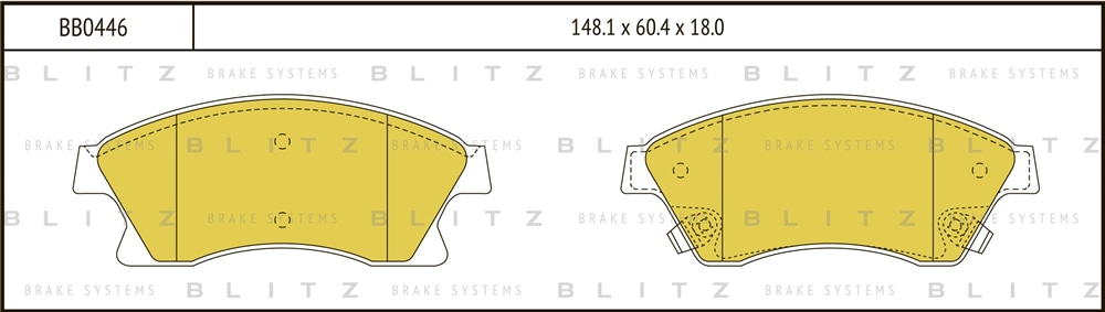 BLITZ BB0446 Колодки тормозные дисковые передние