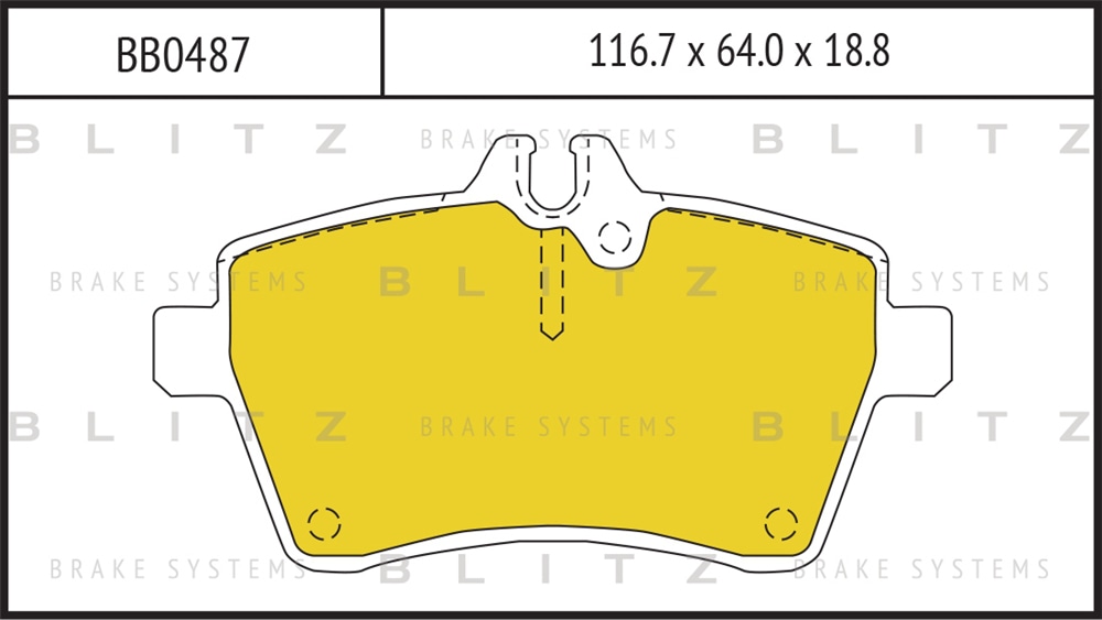 BLITZ BB0487 Колодки тормозные дисковые передние