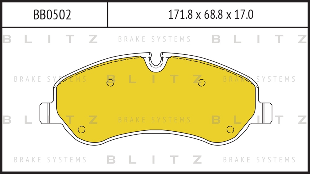 BLITZ BB0502 Колодки тормозные дисковые передние