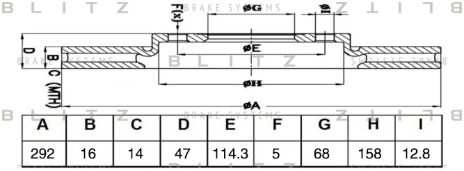 BLITZ BS0494 Диск тормозной задний