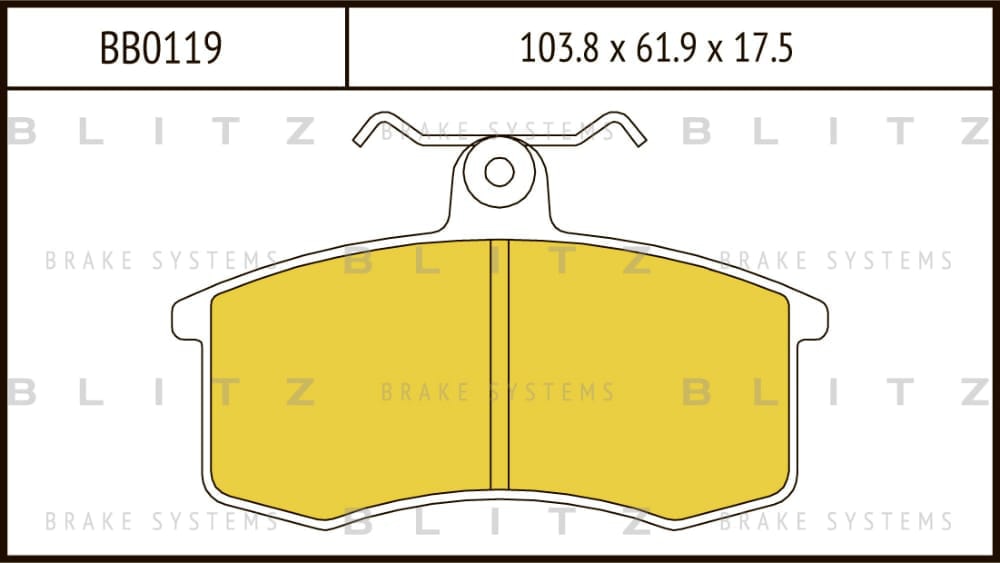 BLITZ BB0119 Колодки тормозные дисковые передние