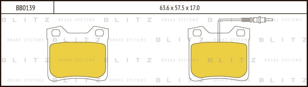 BLITZ BB0139 Колодки тормозные дисковые задние