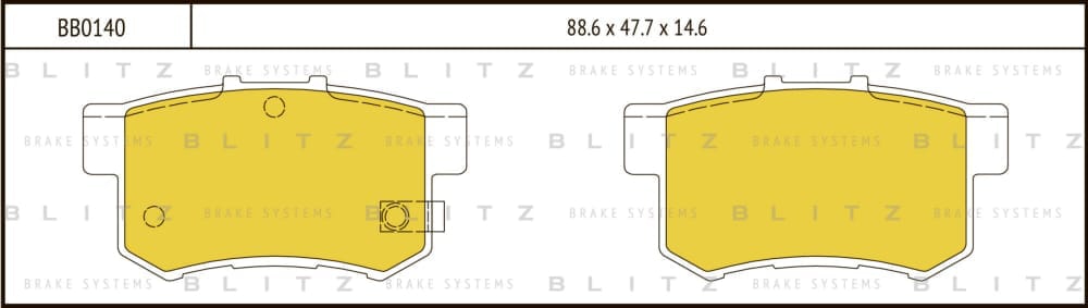 BLITZ BB0140 Колодки тормозные дисковые задние
