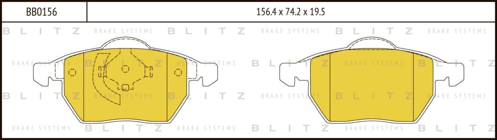 BLITZ BB0156 Колодки тормозные дисковые передние