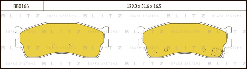 BLITZ BB0166 Колодки тормозные дисковые передние