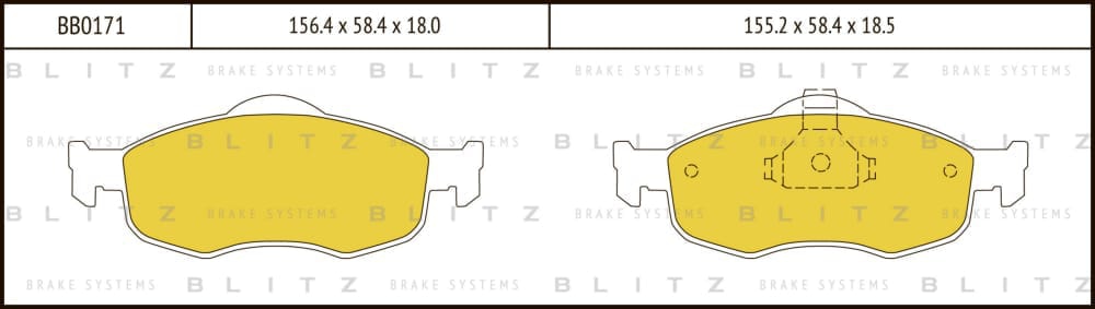 BLITZ BB0171 Колодки тормозные дисковые | перед |